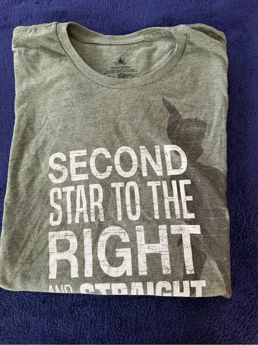 Peter Pan- Short Sleeve Crewneck T-Shirt - Olive Green